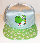 Nwt Mens Super Mario "Yoshi" Light Gray/ Silver Satin Baseball Hat  One Size