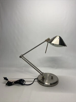 Tensor Pittsburgh Collection Halogen Dimmable Brushed Steel Lamp (LT627-12) - Image 1 of 4