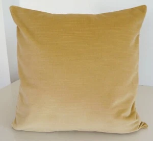 SOFT GOLD 100% TEXTURED COTTON VELVET CUSHION COVER Limited Stock - Picture 1 of 4