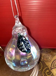 ADORNO DE NAVIDAD DANSK de vidrio soplado en forma de pera Taiwán - Imagen 1 de 3