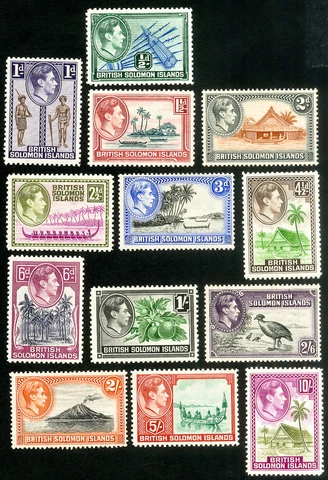 Solomon Island Stamps # 67-79 MLH VF Cover