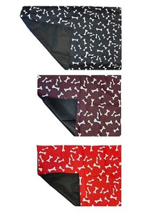 Funda de repuesto para cojín para mascotas colchón diseño huesos con cremallera perro resbalón 3 colores - Imagen 1 de 11