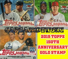 2019 Topps Series1 / Series2 / Update 150th Anniversary GOLD STAMP SP Parallel⚾️