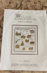 THE COTSWOLDS Angela Beazley Classic Embroidery Counted Cross Stitch Kit - Picture 1 of 4