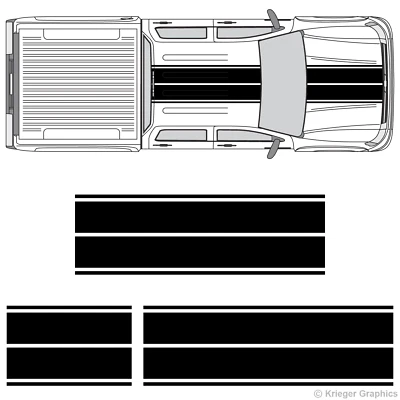 Dual Rally Racing Stripes 3M Double Stripe Decals for Chevy Silverado or Sierra - Image 1 of 4