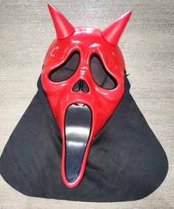 MASCARILLA HALLOWEEN DIABLO ROJO ADOLESCENTES HOMBRES plástico moldeado TALLA ÚNICA PARA LA MAYORÍA - Imagen 1 de 2
