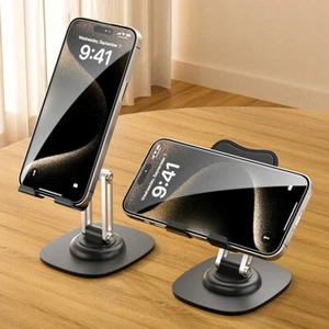 360¡ã Desktop Phone Stand Aluminum Alloy Folding Bracket Lifting Lazy Bracket - Picture 1 of 10