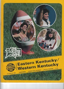 1985 EASTERN KENTUCKY VS WESTERN KENTUCKY COLLEGE FOOTBALL PROGRAM - Foto 1 di 1