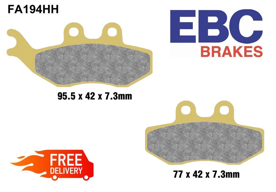 EBC FA194HH Sintered Front Brake Pads Fits DERBI Senda 125 SM Twinlight 04-07 - Image 1 of 1