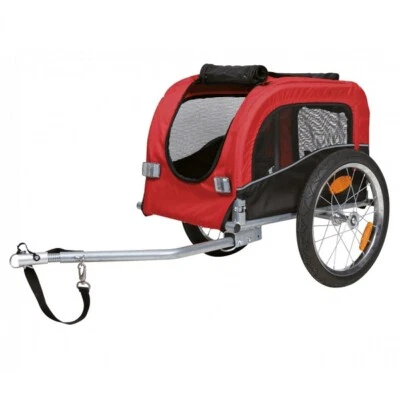 Dog Bicycle Trailer and Reflectors Trixie Safe Sturdy Collapsible Leisurely Ride - Image 1 of 4