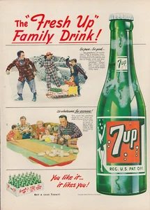 1950 7Up Soda The Fresh Up Family Drink So Pure So Good Wholesome Vtg Print Ad - Picture 1 of 1