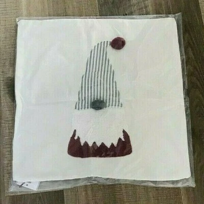 Pottery Barn Gnome pom pom decorative Pillow cover NWT Christmas 18" square - Image 1 of 2