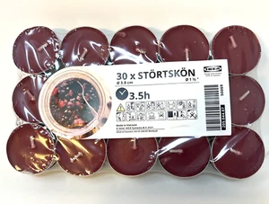 Pack of 30 - Ikea STÖRTSKÖN Scented Tealight Candle, Berries/Red 3.5 h - NEW - Picture 1 of 3