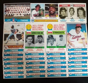 1979 TOPPS MASTER TEAM SET 31/31 MINNESOTA TWINS CAREW HOF JOHNSON NM/MT 03113