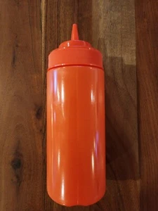 Winware, 16-Unzen Kunststoff Wide-Mouth Squeeze Flasche, rot, 1 Packung 💖 - Bild 1 von 4