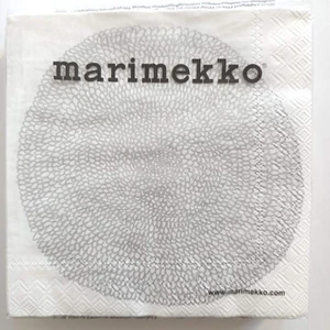 Marimekko Paper Napkins PIPPURIKERA white silver 20-count 25cm Cocktail Beverage - Picture 1 of 3