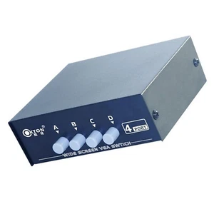 4 Ports VGA SVGA Monitor Sharing Manual Switch Box Out For LCD PC TV Monitor E - Picture 1 of 7