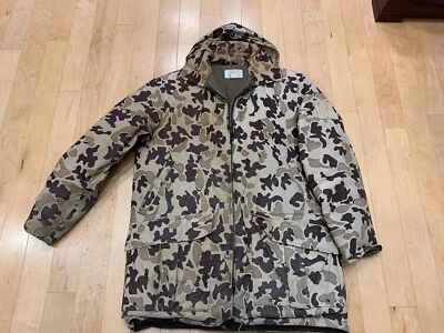 Parka Flotante Camuflaje Orvis Años 70 De Colección Caza Pesca Chaqueta Mediana Foto 1 de 4