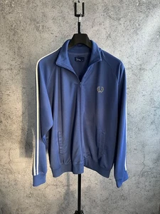 Fred Perry Herren Trainingsjacke Full Zip Blau Größe XL Freizeit Mini Logo - Bild 1 von 24