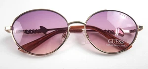 Guess Women's Gold Frame Sunglasses Gradient Purple & Pink Lens GF4014/S NEW - Picture 1 of 5