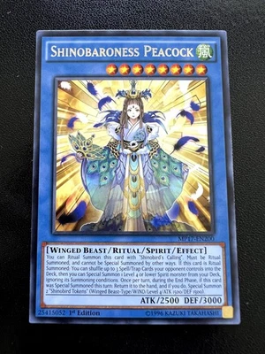 Shinobaroness Peacock Rare 2017 Mega-Tins Mega Pack 1st Edition MP17-EN200 LP - Image 1 of 2