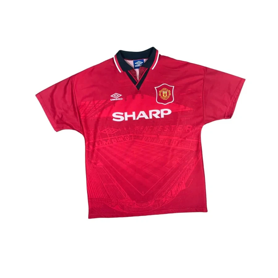 Maillot football vintage domicile Manchester United #7 Cantona saison 1994-1995 - Photo 1/4
