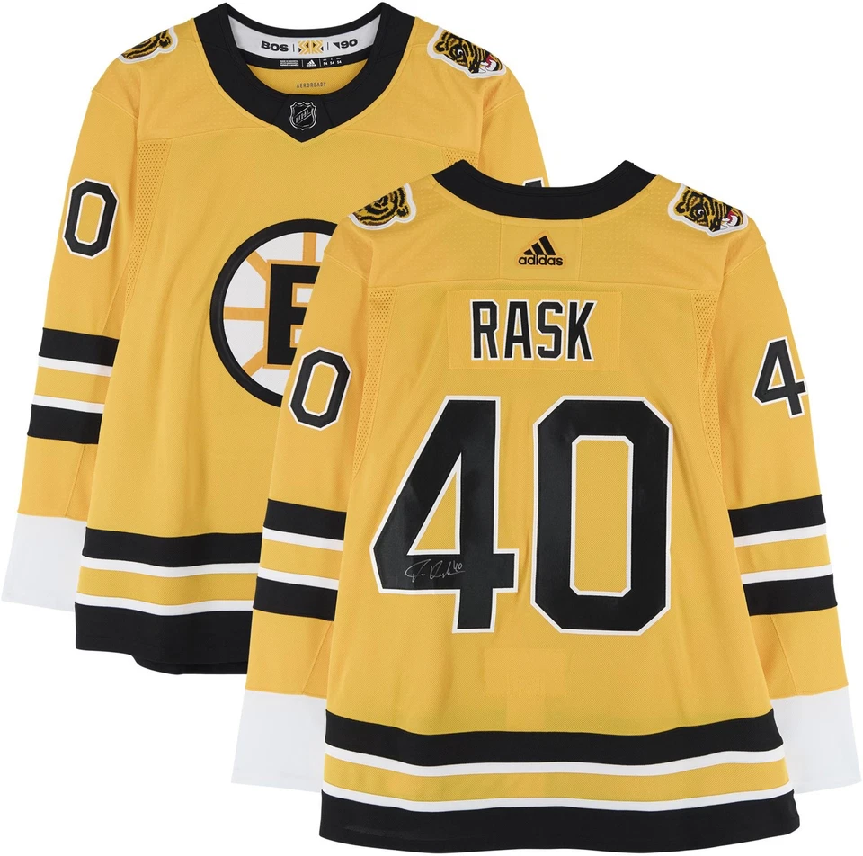 Camiseta deportiva auténtica Adidas retro inversa autografiada 2021 de Tuukka Rask Boston Bruins Foto 1 de 4