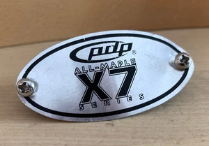 PACIFIC PDP X7 All Maple Series Drum BADGE Logo Plate Emblem Part 2000s w Screws - Picture 1 of 3
