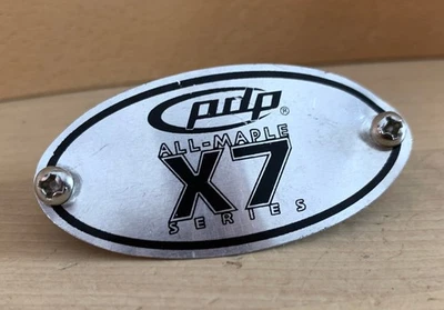 PACIFIC PDP X7 All Maple Series Drum BADGE Logo Plate Emblem Part 2000s w Screws - Image 1 of 3