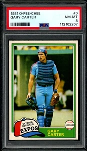 1981 TOPPS OPC O PEE CHEE Baseball #6 Gary Carter HOF PSA 8 NM-MT Expos Mets - Picture 1 of 2