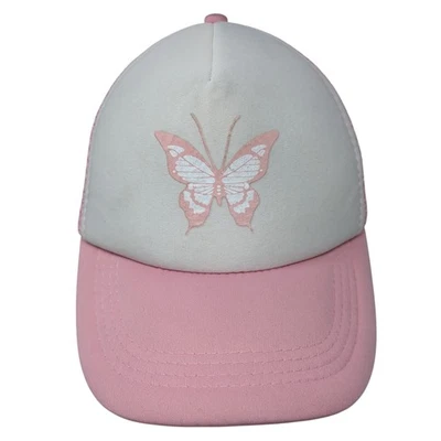 Sombrero de Camionero Mariposa Snapback Rosa Talla Única Malla Trasera Bloque de Color Foto 1 de 4