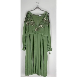 Asos Curve Maxikleid mit Blumenmuster und Gitterdetail Damen Übergröße 22 Neu - Bild 1 von 7