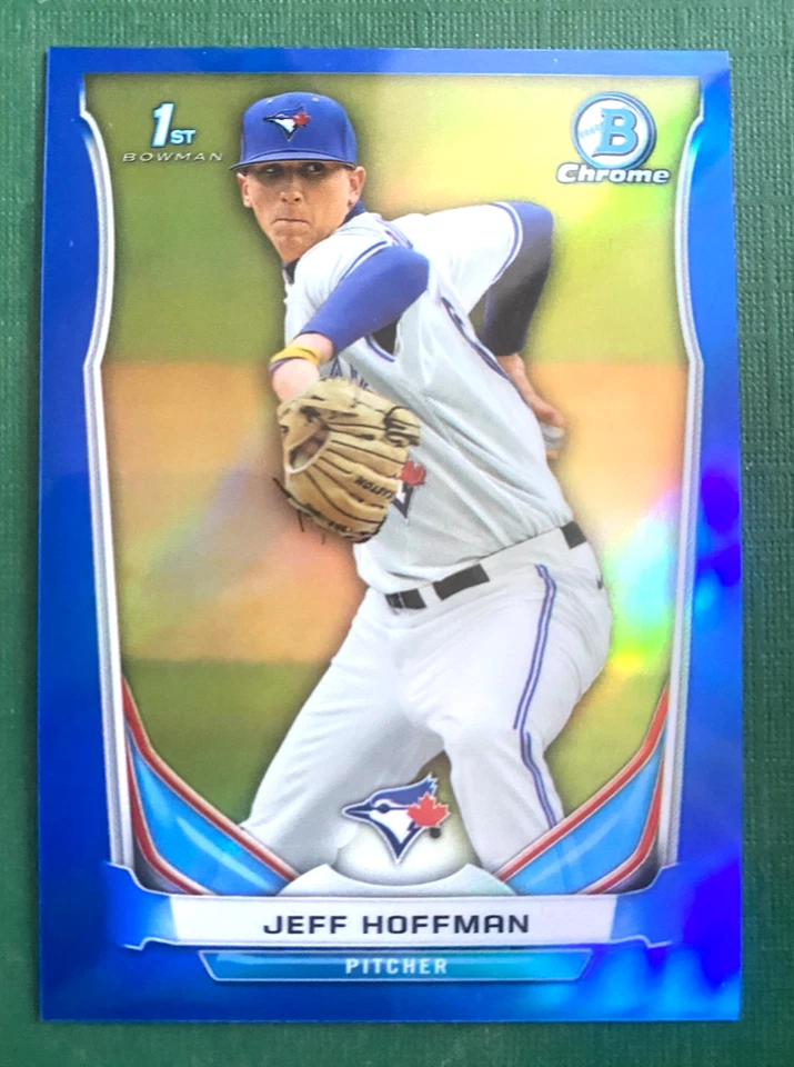 2014 Bowman Draft Chrome 1st Bowman Blue Refractor #'d /399 Jeff Hoffman #CDP6 - Image 1 of 3
