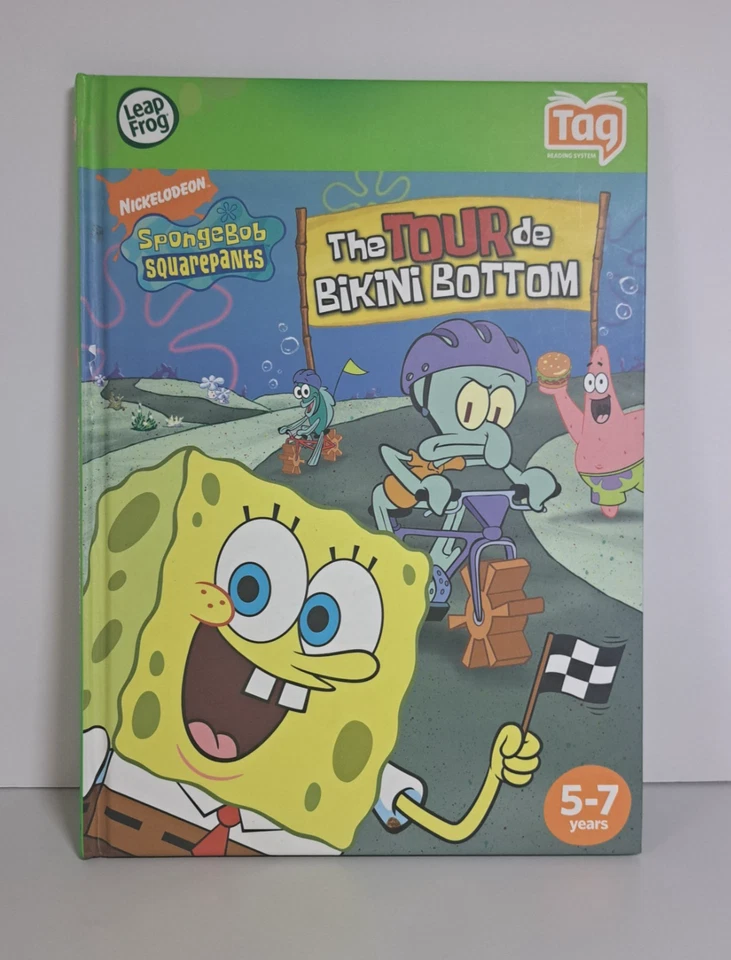 LeapFrog LeapReader TAG Book Spongebob Squarepants Race Home School Kids - Image 1 of 3