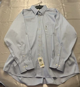 Eagle Shirtmakers Shirt Mens 18 34-35 Blue Mist Regular Fit Button Down NWT - Picture 1 of 9