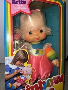 Vintage Rainbow Baby Brite Doll 1983 Hallmark Pink Hair Tickled Pink Mattel NRFB - Picture 1 of 11