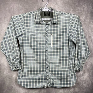 SOLARIS Shirt Mens XL Blue Plaid Vented Zip Pockets Fishing Hiking Gorpcore Norm - Picture 1 of 15