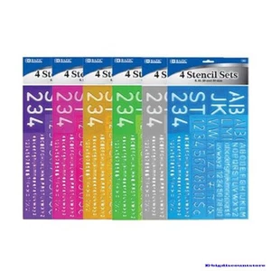 4 Stück SET 1-1/8" Alphabet Buchstaben & Zahlen SCHABLONEN 8mm, 10mm, 20mm, 30mm NEU!! - Bild 1 von 1