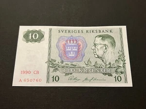Sweden 10 kroner - catalog Id P-52 - 1963 - 1990 issue - Uncirculated. - Picture 1 of 2