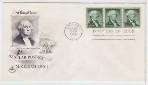 TurtlesTradingPost - George Washington 1 Cent #1031 - 1954 FDC Artcraft - Picture 1 of 1