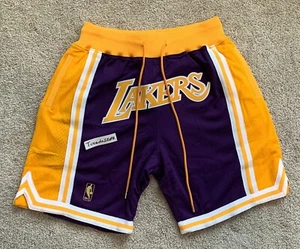 New! Mitchell & Ness x JUST DON 1997-98 Los Angeles Lakers Shorts LARGE 44 - Picture 1 of 3