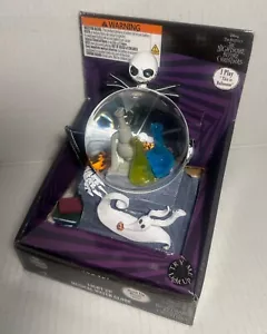 Nightmare Before Christmas Light Up Musical Water Snow Globe Jack and Zero- T1 - Picture 1 of 15