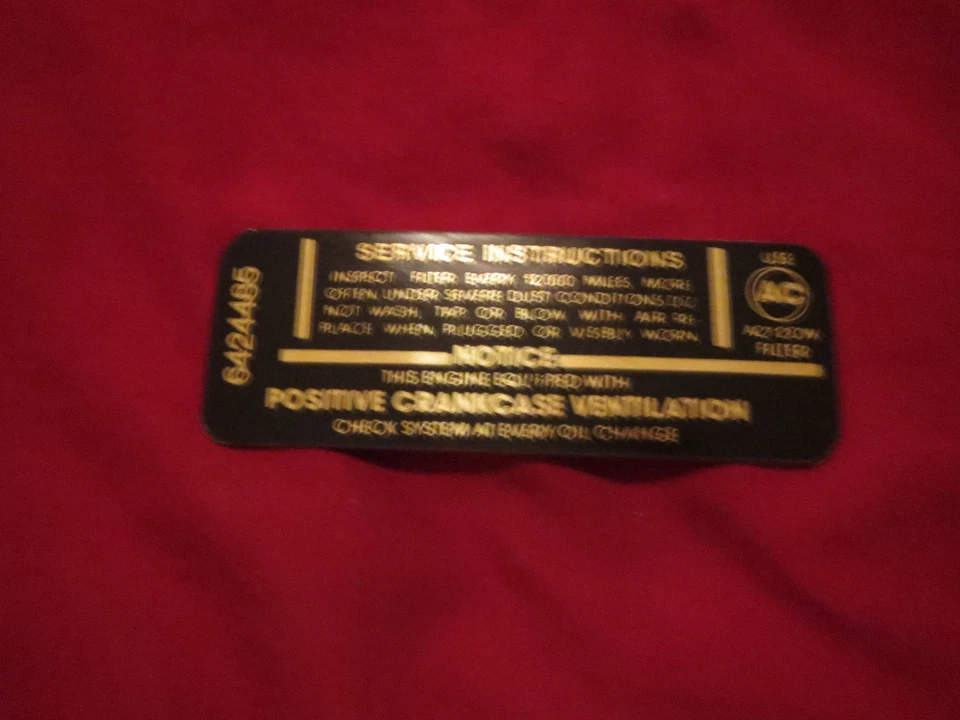 Chevrolet Chevelle Impala 1966 1967 Camaro Corvette 327 275 hp filtro de aire base D Foto 1 de 1