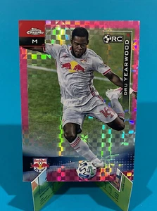 2021 Topps Chrome MLS Dru Yearwood RC New York Red Bulls #145 Pink X-Fractor - Bild 1 von 2