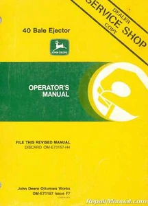 John Deere 40 Bale Ejector Operators Manual - Picture 1 of 1