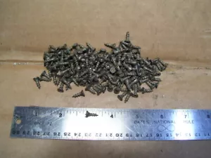 200PCS VITI PER LEGNO 4x1/2" UNITÀ QUADRATA TESTA PIATTA FINITURA OTTONE 0109 - Foto 1 di 4