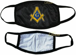 MASONIC BLACK FACE Staubmaske FREEMASON BLUE MASON waschbar wiederverwendbar - Bild 1 von 3
