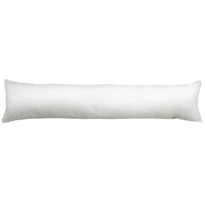 Polyester Draught Excluder Cushion White Draft Insulator 8" x 37'' (20cm x92cm) - Picture 1 of 3