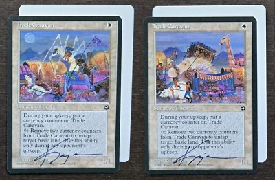 SIGNED MtG Magic Kaja Foglio Artist Proof _ Homelands _ Trade Caravan A + B_1/50 - Image 1 of 4