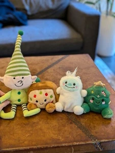 Aurora Plush Bundle — 3 Palm Pals + Elf — Fran Fruitcake, Yeti, Christmas Tree - Picture 1 of 1